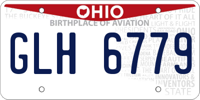 OH license plate GLH6779