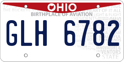 OH license plate GLH6782