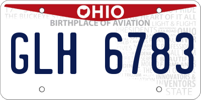OH license plate GLH6783