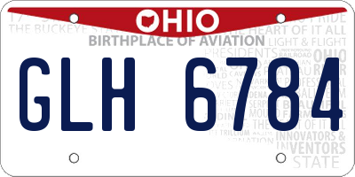OH license plate GLH6784