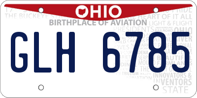 OH license plate GLH6785
