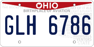 OH license plate GLH6786