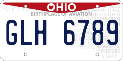 OH license plate GLH6789
