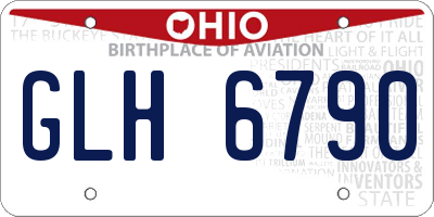 OH license plate GLH6790
