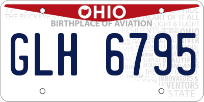 OH license plate GLH6795