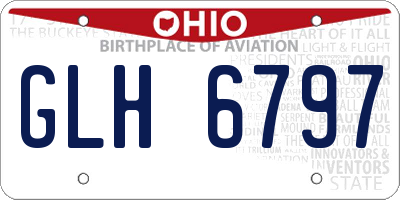 OH license plate GLH6797