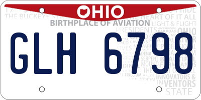OH license plate GLH6798