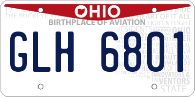 OH license plate GLH6801