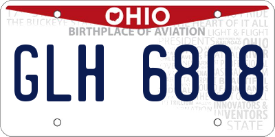 OH license plate GLH6808