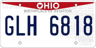 OH license plate GLH6818