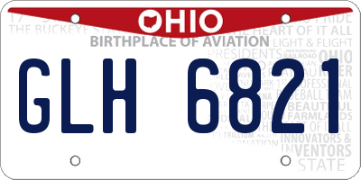 OH license plate GLH6821