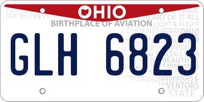 OH license plate GLH6823