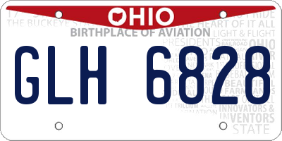 OH license plate GLH6828