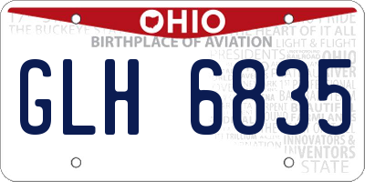 OH license plate GLH6835