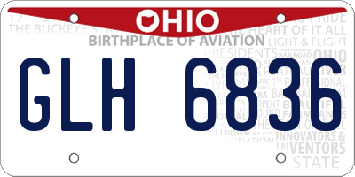 OH license plate GLH6836