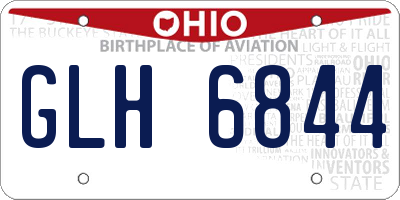 OH license plate GLH6844