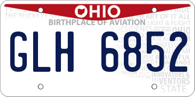 OH license plate GLH6852