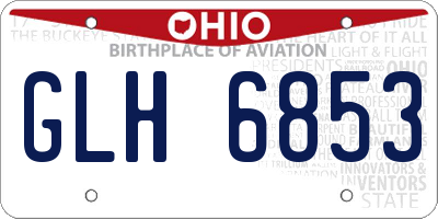 OH license plate GLH6853