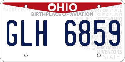 OH license plate GLH6859