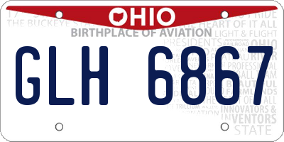 OH license plate GLH6867