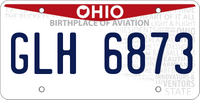OH license plate GLH6873