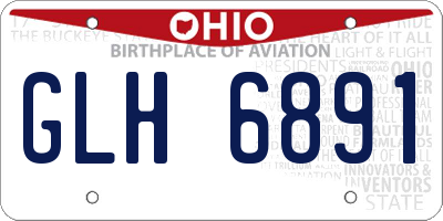 OH license plate GLH6891
