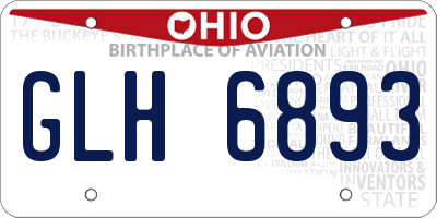 OH license plate GLH6893