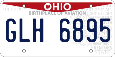 OH license plate GLH6895