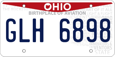 OH license plate GLH6898