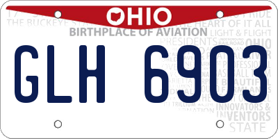 OH license plate GLH6903