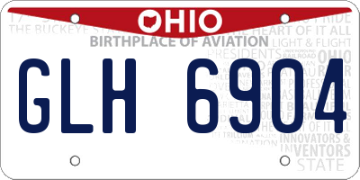 OH license plate GLH6904