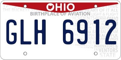 OH license plate GLH6912