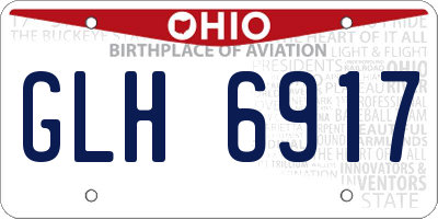 OH license plate GLH6917