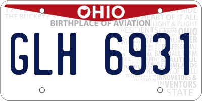 OH license plate GLH6931