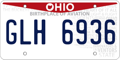 OH license plate GLH6936
