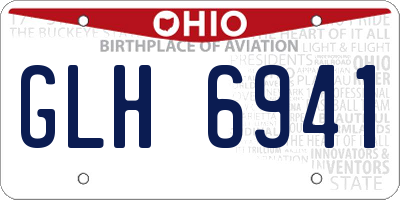 OH license plate GLH6941