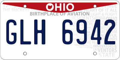 OH license plate GLH6942