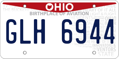 OH license plate GLH6944