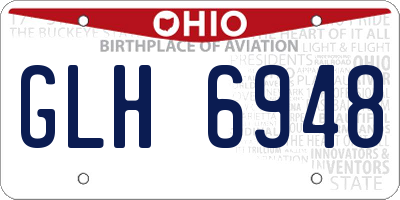 OH license plate GLH6948
