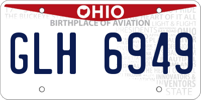 OH license plate GLH6949