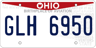 OH license plate GLH6950