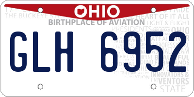 OH license plate GLH6952