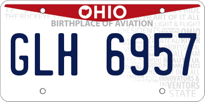 OH license plate GLH6957