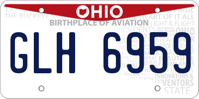 OH license plate GLH6959