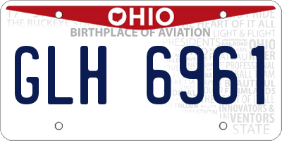 OH license plate GLH6961