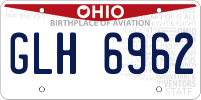 OH license plate GLH6962