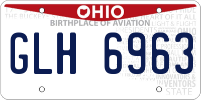 OH license plate GLH6963