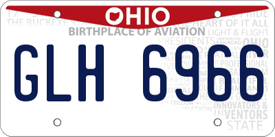 OH license plate GLH6966