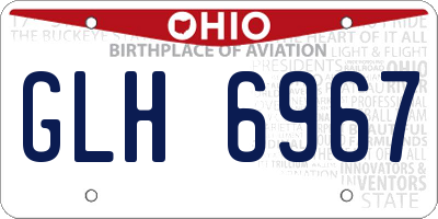 OH license plate GLH6967