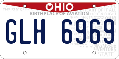 OH license plate GLH6969